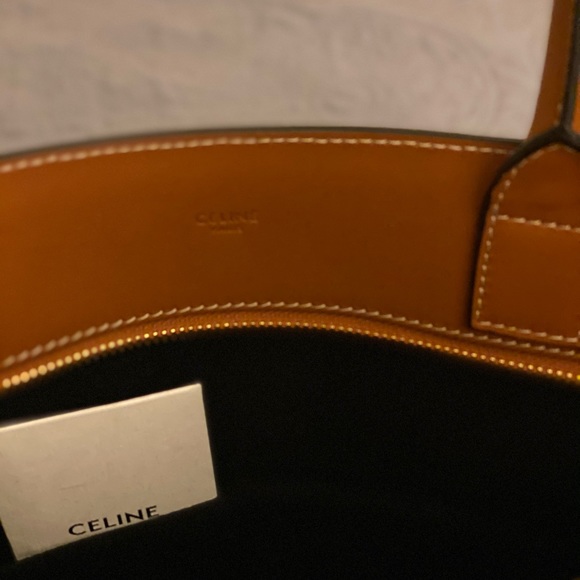 Authentic CELINE Felt & Leather Cabas Tote - Picture 5 of 7